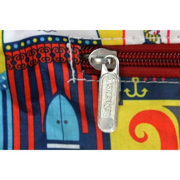 LeSportsac Nautical Fishy Love Large Shoulder Purse Expandable Adjustable. - Picture 7 of 10